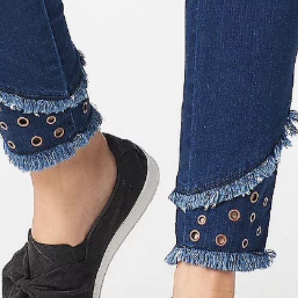 Belle by Kim Gravel TripleLuxe Denim Grommet Jegging 14148 - Picture 3 of 3